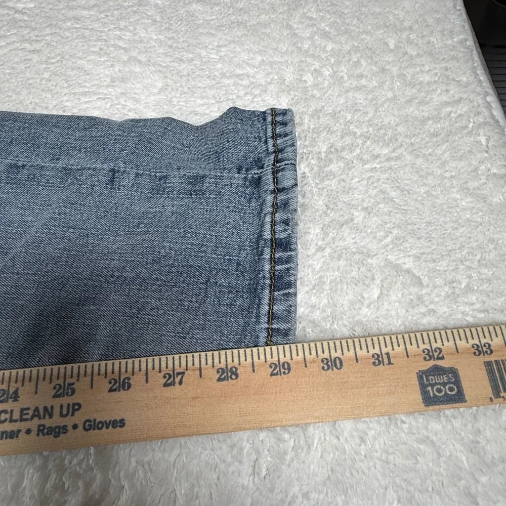 Levi's 510 Skinny Mens 32/32 Blue Stretch Distressed Ripped Denim Jeans